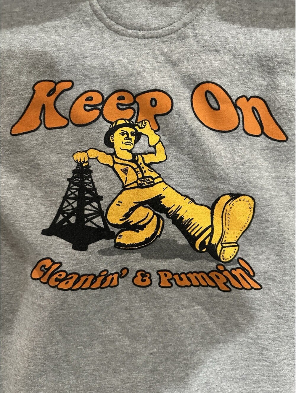 Carhartt Loose Fit Full Zip Hoodie Tulsa Rig Iron Keep On Cleanin Pumpin M